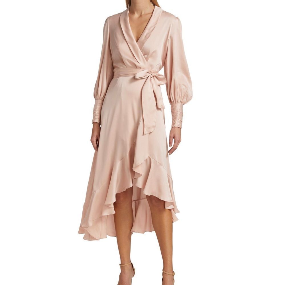 Zimmermann Silk Wrap Midi-Dress size 1/us size 4-6